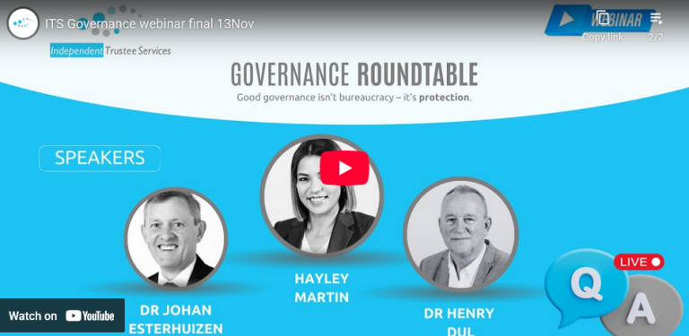 ITS Governance Roundtable – Webinar – Episode 1